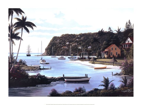 Framed Island Paradise Print