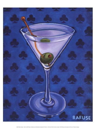 Framed Martini Royale - Clubs Print