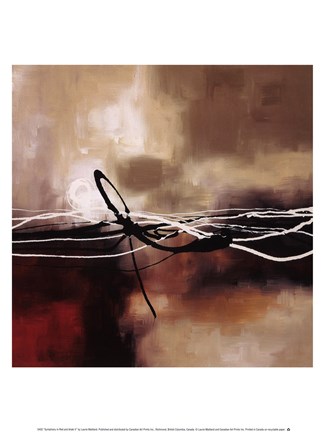 Framed Symphony in Red and Khaki II Print