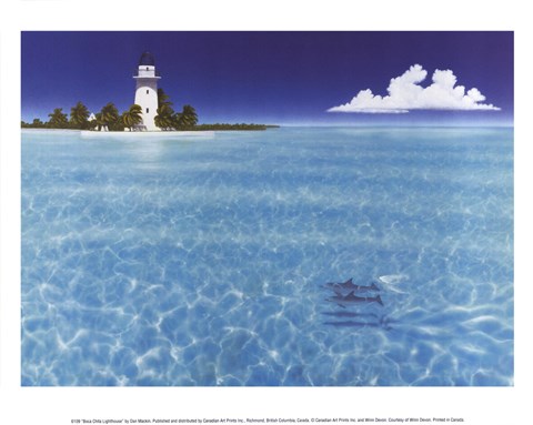 Framed Boca Chita Lighthouse Print