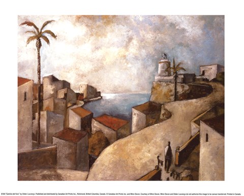 Framed Camino del Faro Print