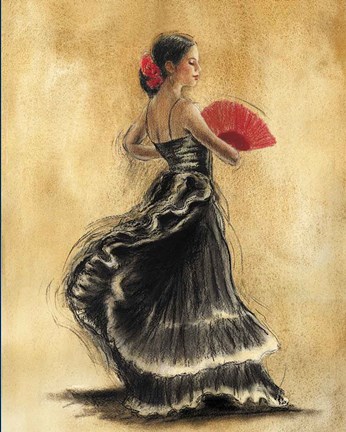 Framed Flamenco Dancer II Print