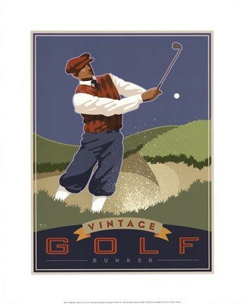 Framed Vintage Golf - Bunker Print