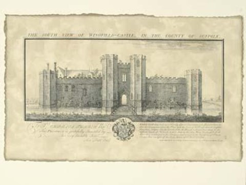 Framed Vintage Wingfield Castle Print