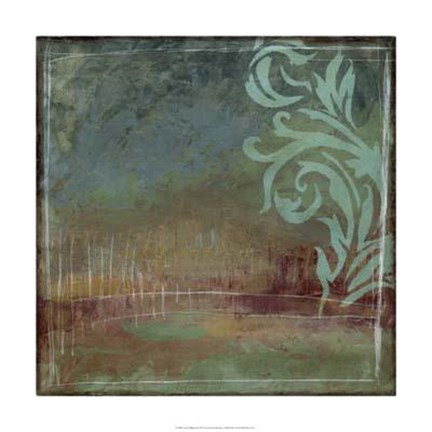 Framed Lush Filigree I Print