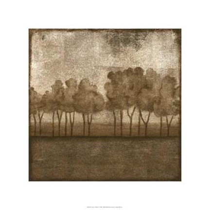 Framed Trees At Dusk I Print