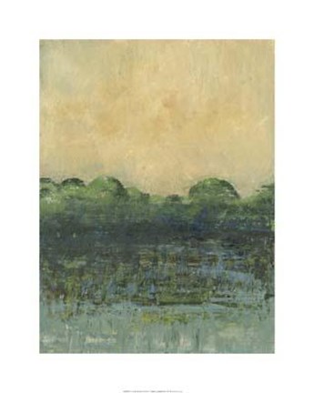 Framed Viridian Marsh I Print
