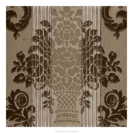 Framed Vintage Wallpaper I Print