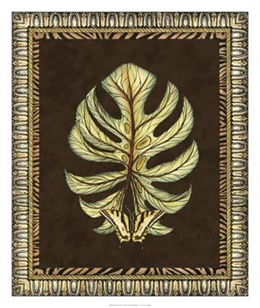 Framed Safari Leaves II Print