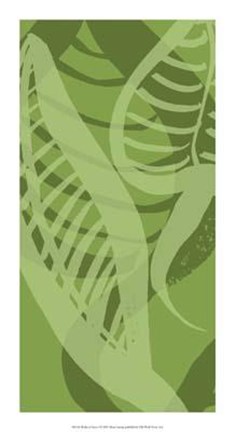 Framed Shades Of Green I Print