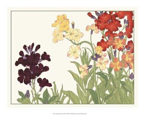 Framed Japanese Flower Garden I Print
