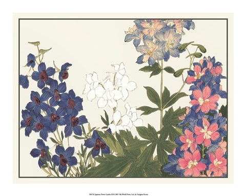 Framed Japanese Flower Garden III Print