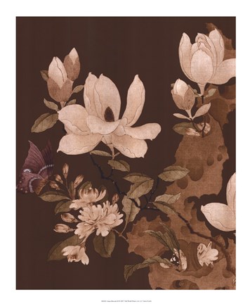 Framed Asian Brocade II Print