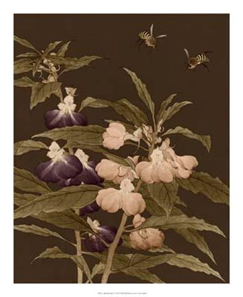 Framed Asian Brocade IV Print