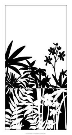 Framed Tropical Silhouette I Print