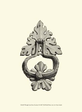 Framed Wrought Iron Door Knocker I Print