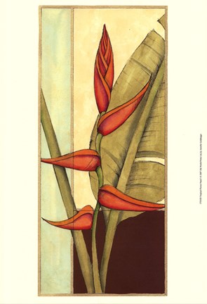 Framed Tropical Flower Panel I Print