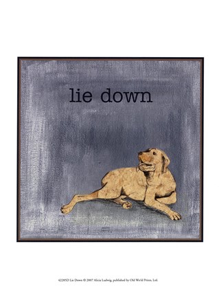Framed Lie Down Print