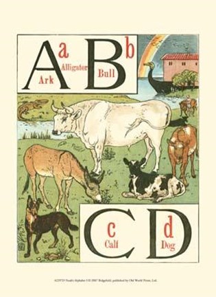 Framed Noah&#39;s Alphabet I Print