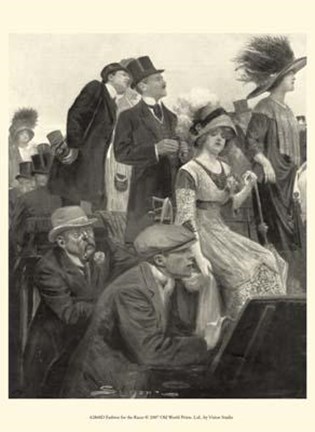 Framed Fashion For The Races Print