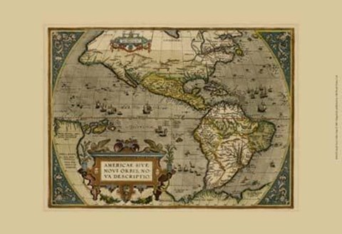 Framed Small Novi Orbis Map Print