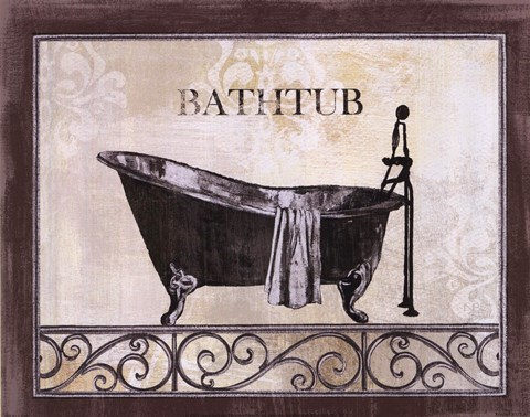 Framed Bath Silhouette II Print
