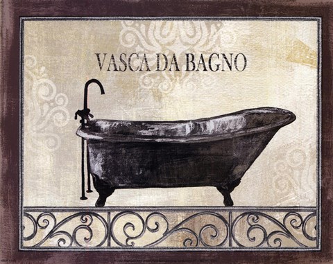 Framed Bath Silhouette IV Print