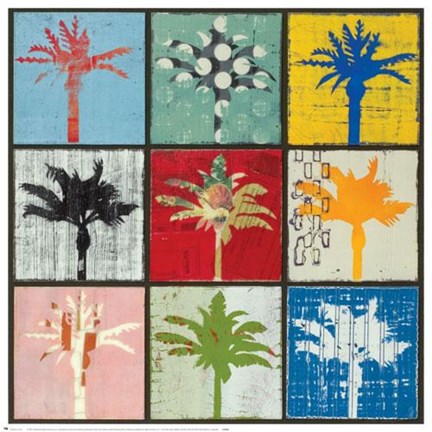 Framed Palm Variations I Print