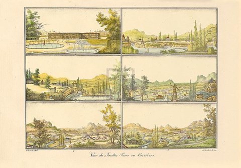 Framed Garden Design V Print