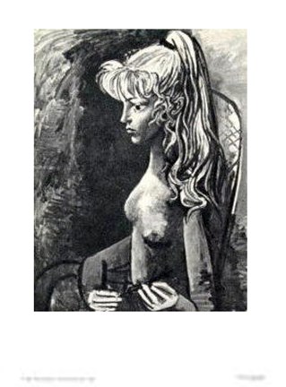Framed Sylvette Au Fauteuil Print