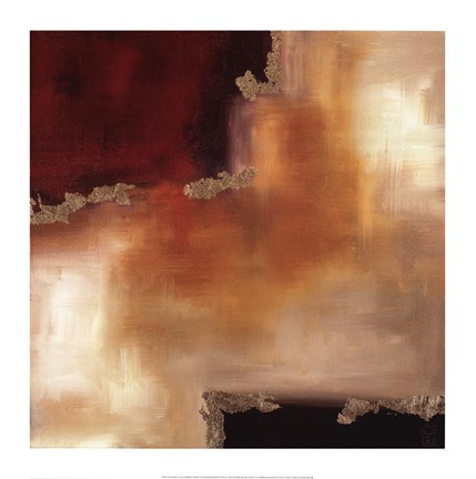 Framed Crimson Accent II Print