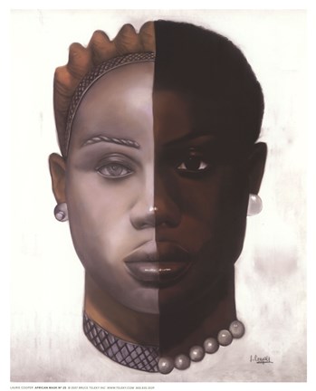 Framed African Mask #25 Print