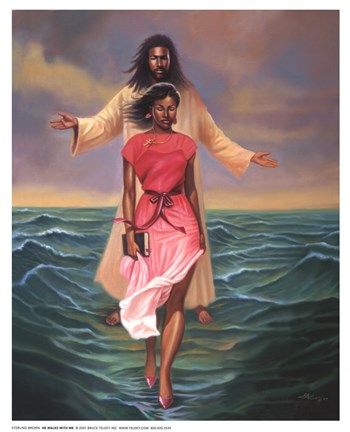 Framed He Walks With Me (Mini) Print