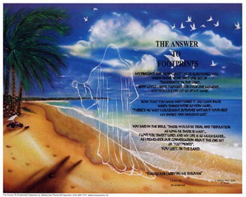 Framed Answer To Footprints (Shadow) (Mini) Print