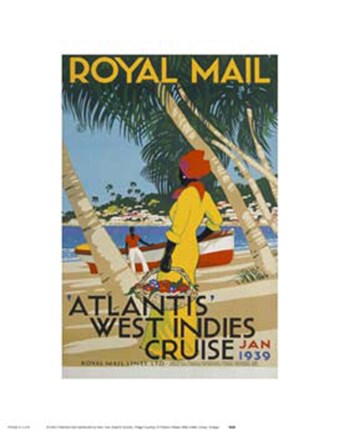 Framed West Indies Cruise Print