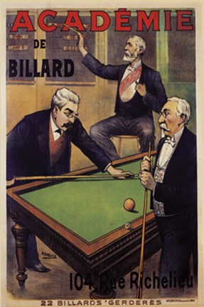 Framed Academie De Billard Print