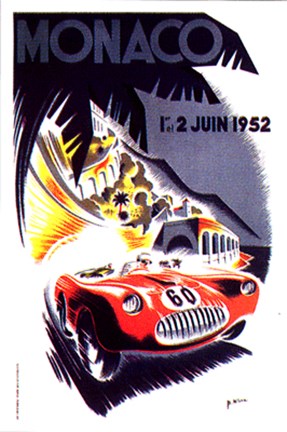 Framed Monaco, 1952 Print