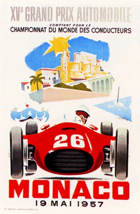 Framed Monaco, 1957 II Print
