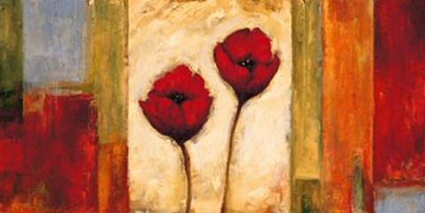 Framed Poppies In Rhythm II Print