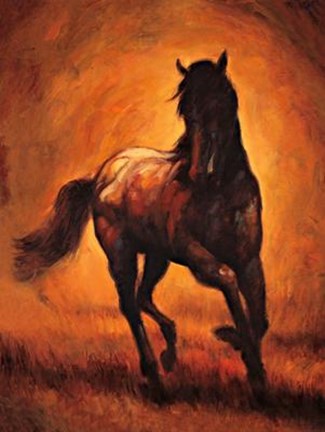Framed Stallion I Print