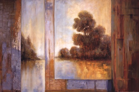 Framed Secluded Pond I Print