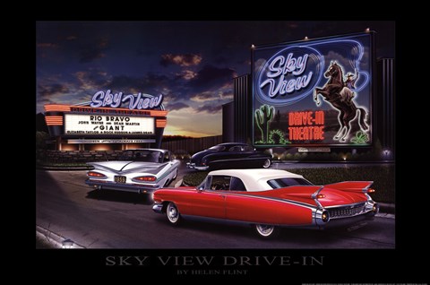 Framed Sky View Drive-In Print