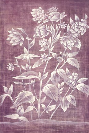 Framed Floral Tapestry III Print