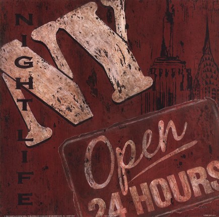 Framed New York Nightlife Print