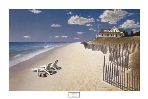 Framed Beach House View Print