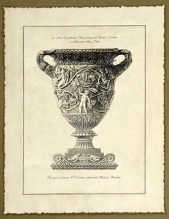Framed Vintage Harvest Urn II Print