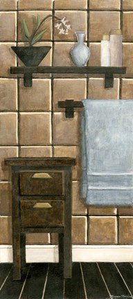 Framed Modern Bath Panel IV Print