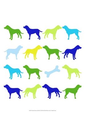 Framed Animal Sudoku in Blue III Print