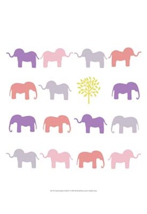 Framed Animal Sudoku in Pink IV Print