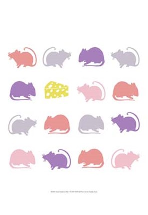 Framed Animal Sudoku in Pink V Print